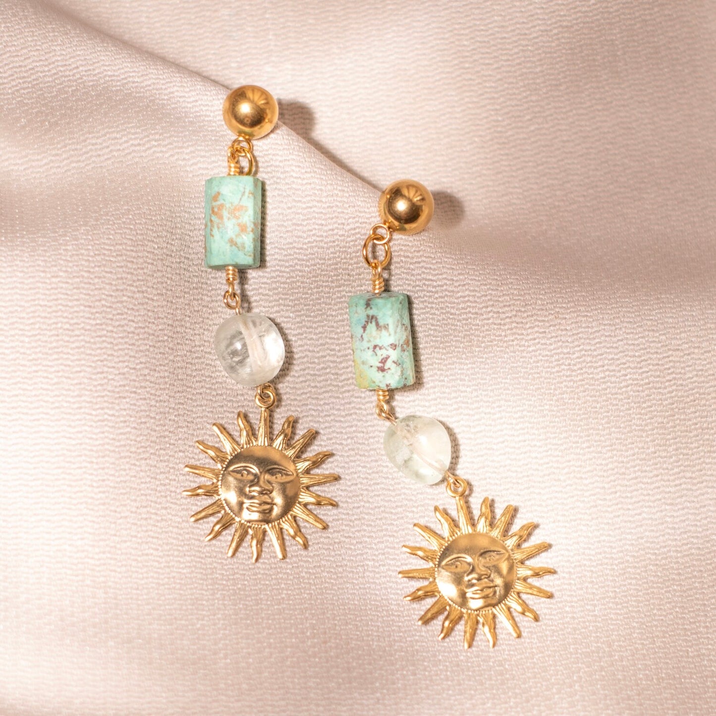 Aretes agua de sol (pendiente)