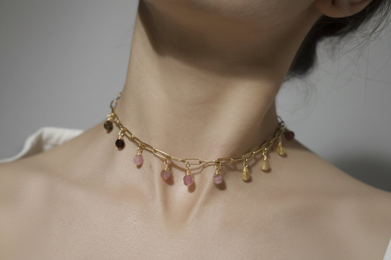 Choker turmalina sandia