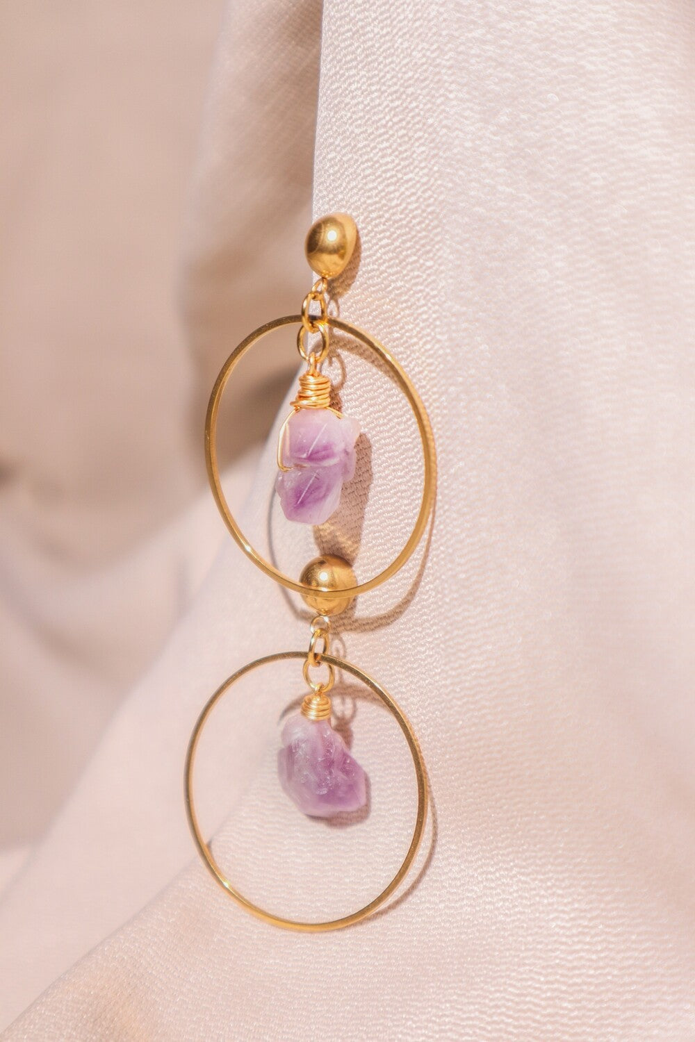 Aretes aros de cristal