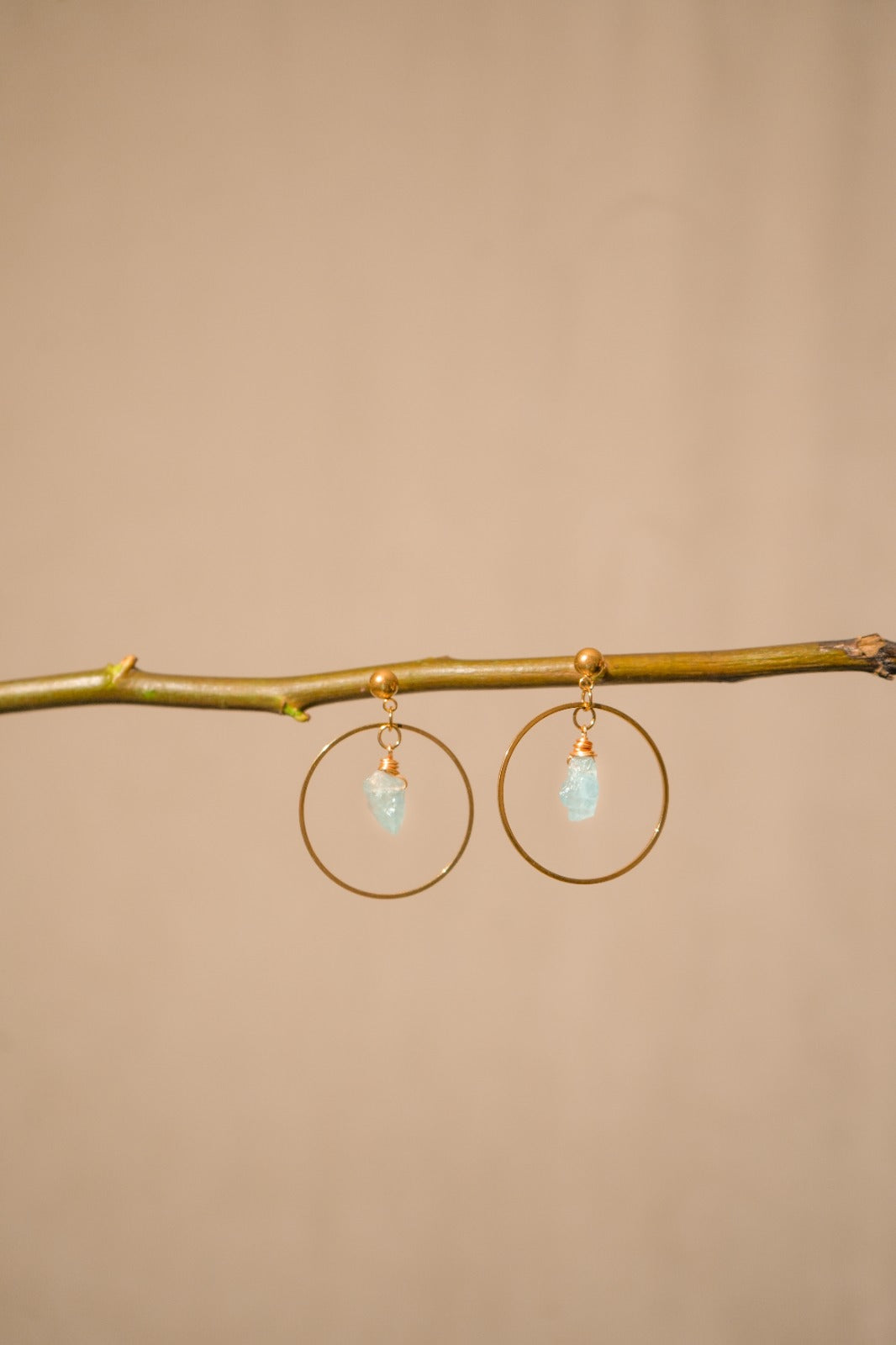 Aretes aros de cristal