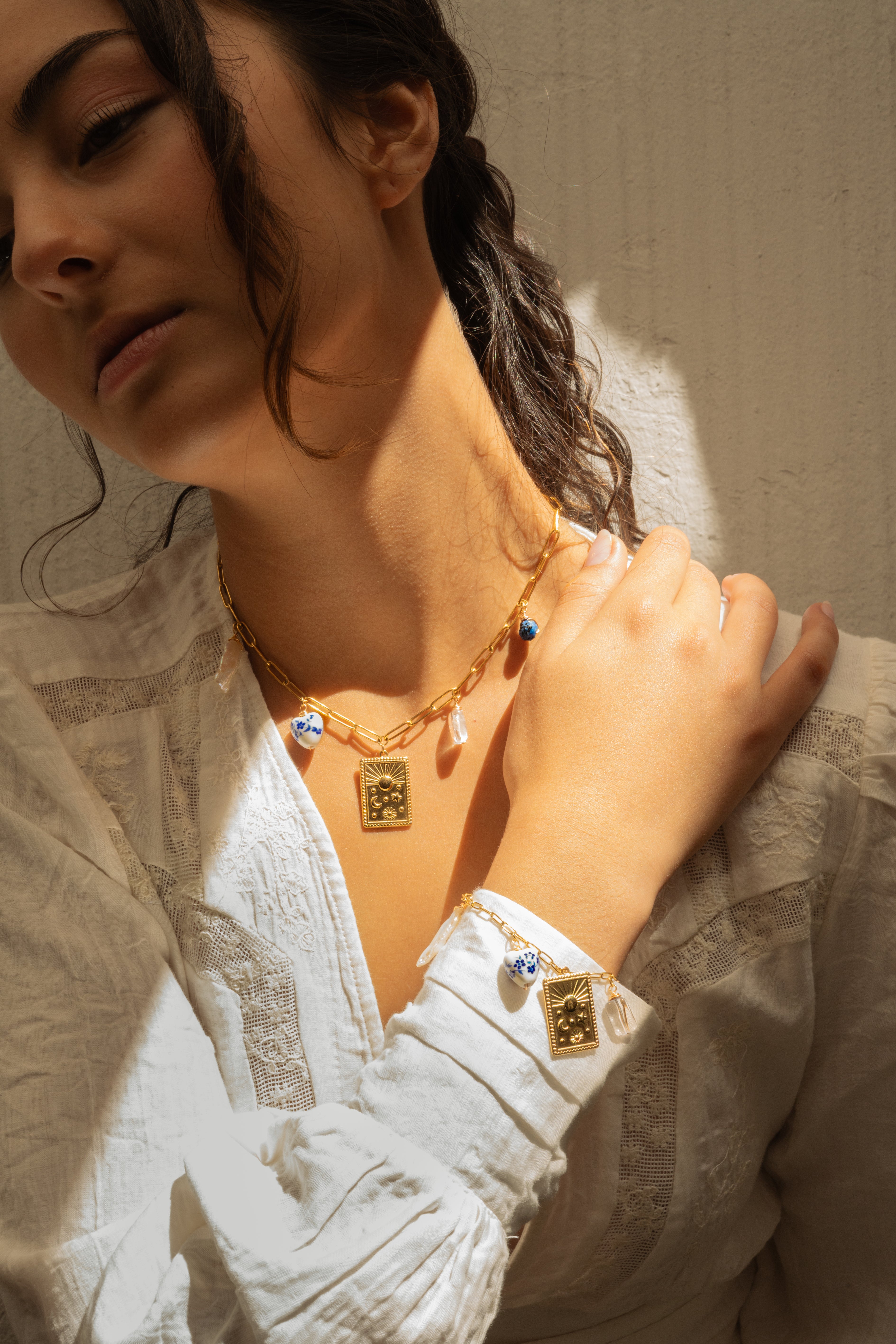 Collar ritual azul de solsticio