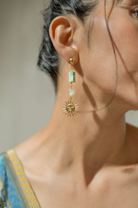 Aretes agua de sol (pendiente)