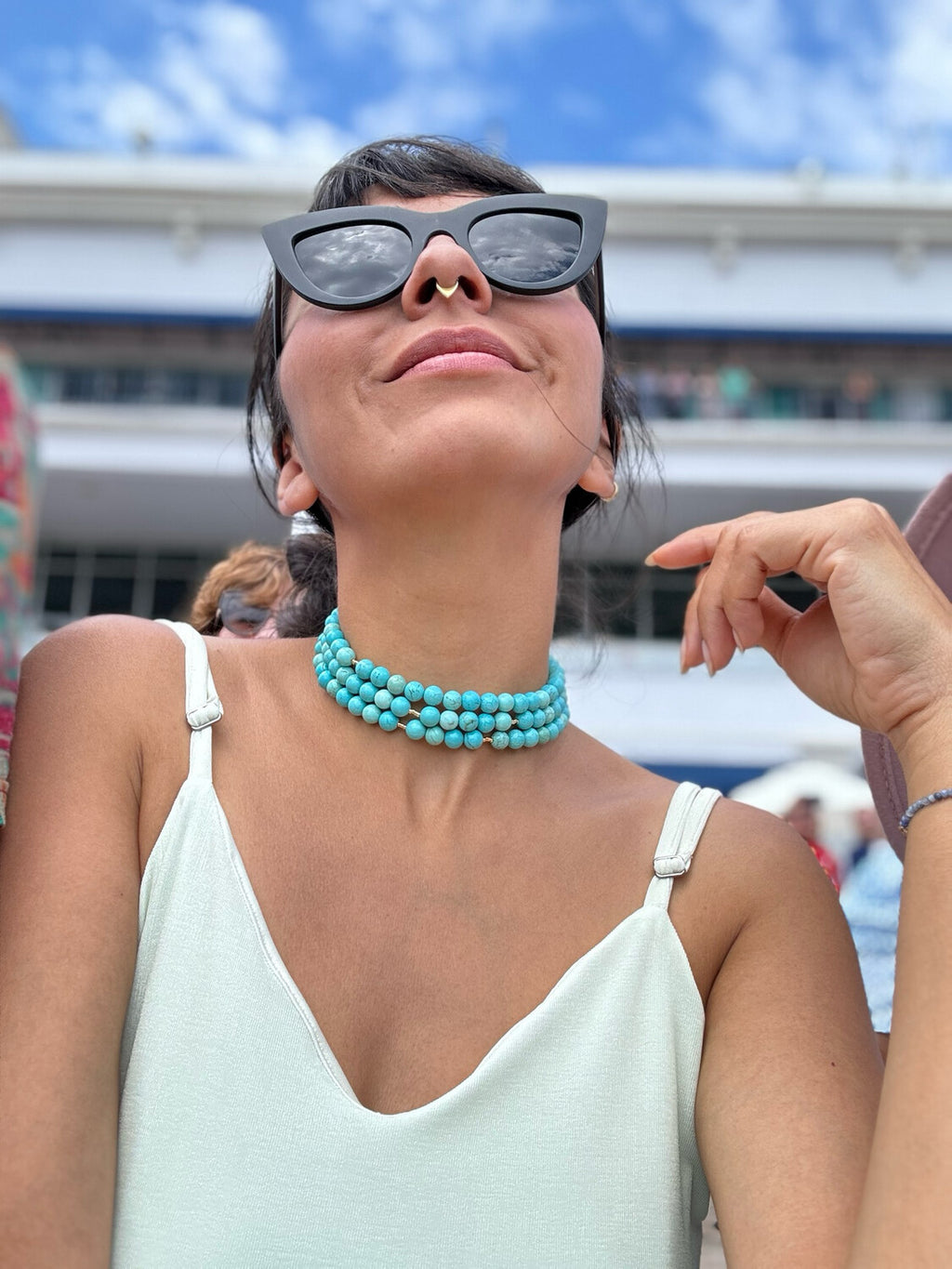 Choker diosa turquesa