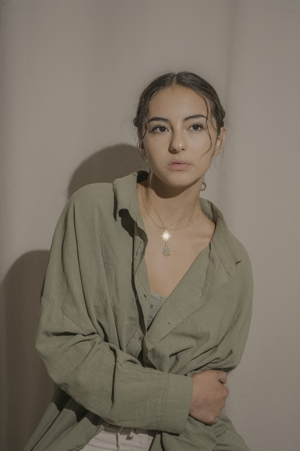 Collar doble cadena de sol