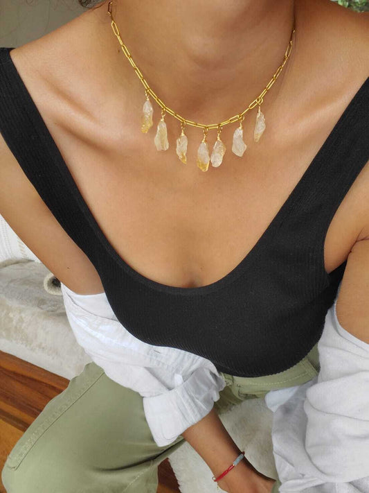 Choker puntas de citrino