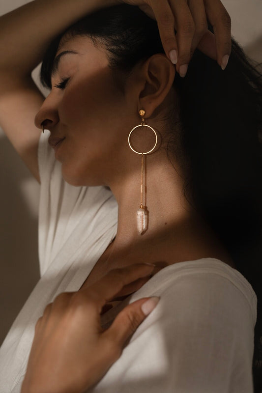 Aros de punta de cristal