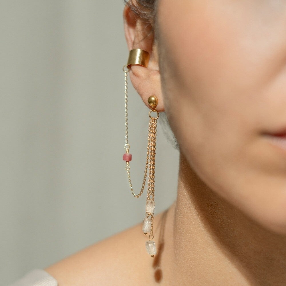 Solitario cuarzo rutilado