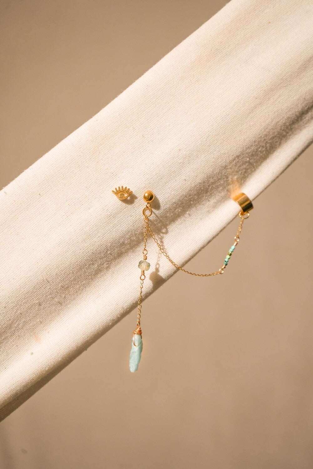 Solitario de aguamarina